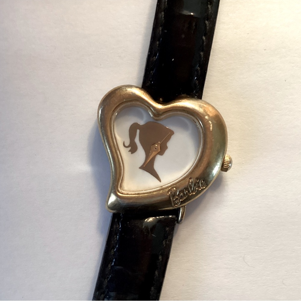 Vintage 90's 💟 Barbie Watch w/ Leather Strap